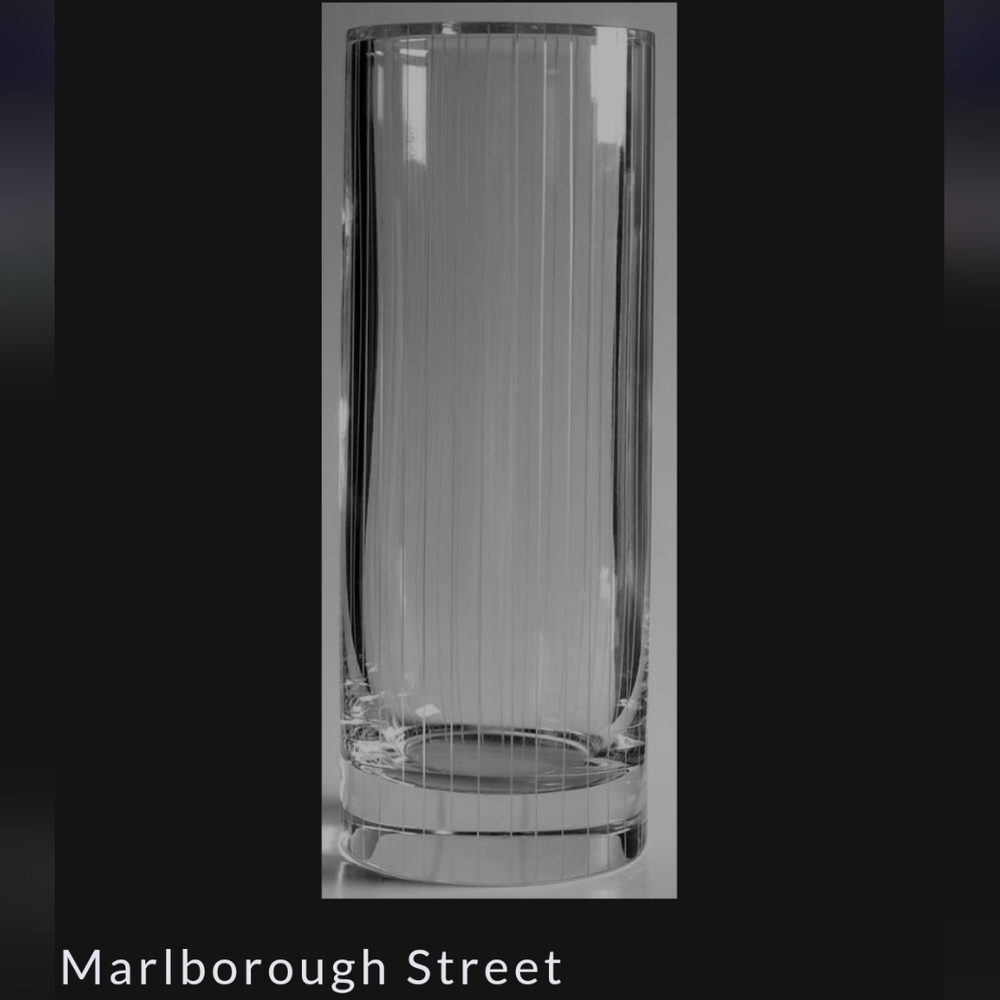 Rare NTW NIB Kate Spade Lenox Marlborough Street Clear Full Lead Crystal Vase